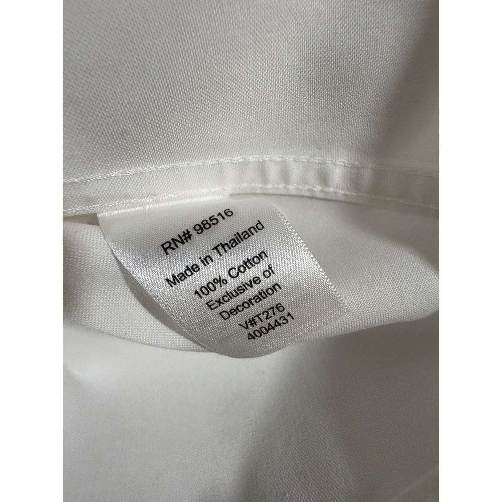 Coldwater Creek Womens Size 2X White Embroidered 100% Cotton Button Down Shirt - Picture 7 of 9